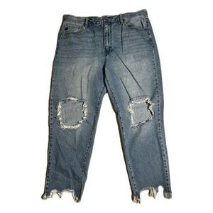 KanCan Blue Distressed mom Jeans
